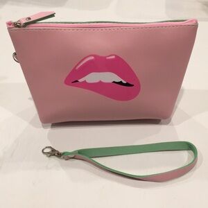 Pink Wristlet / Make-Up Bag